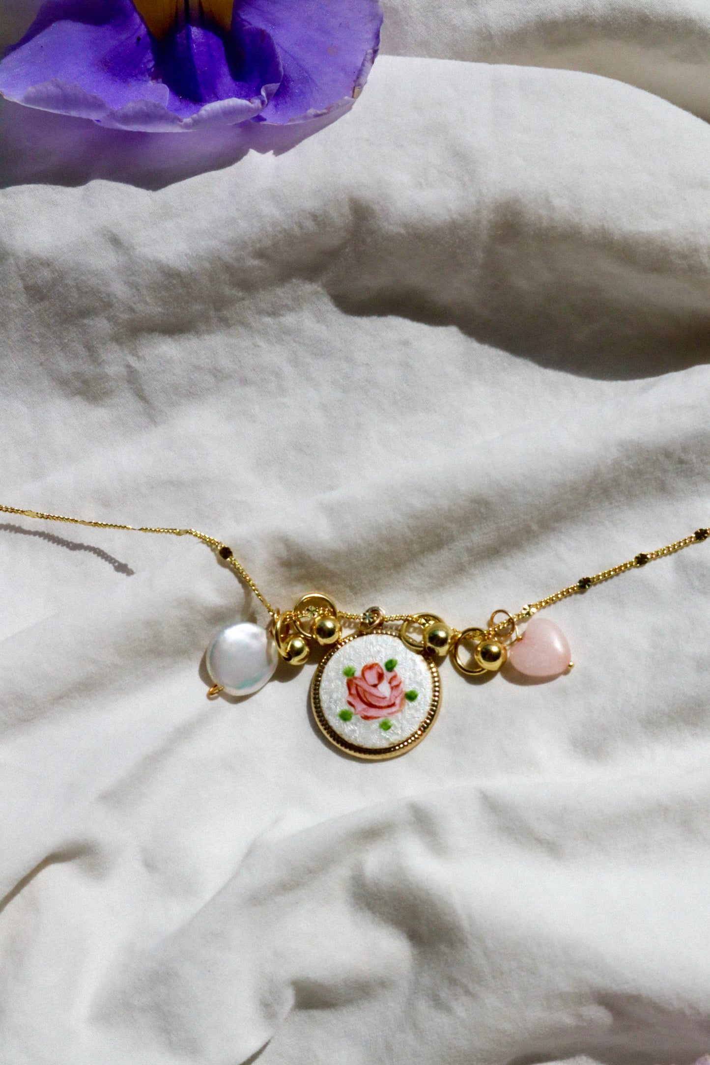 Ethereal Bloom Charm Necklace