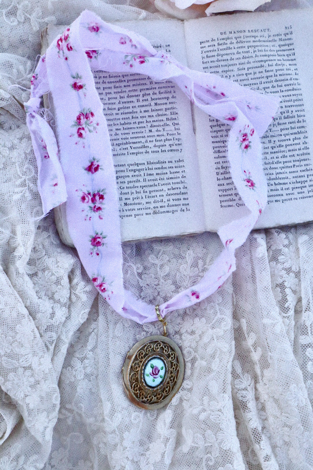 Custom Fabric Charm Necklace