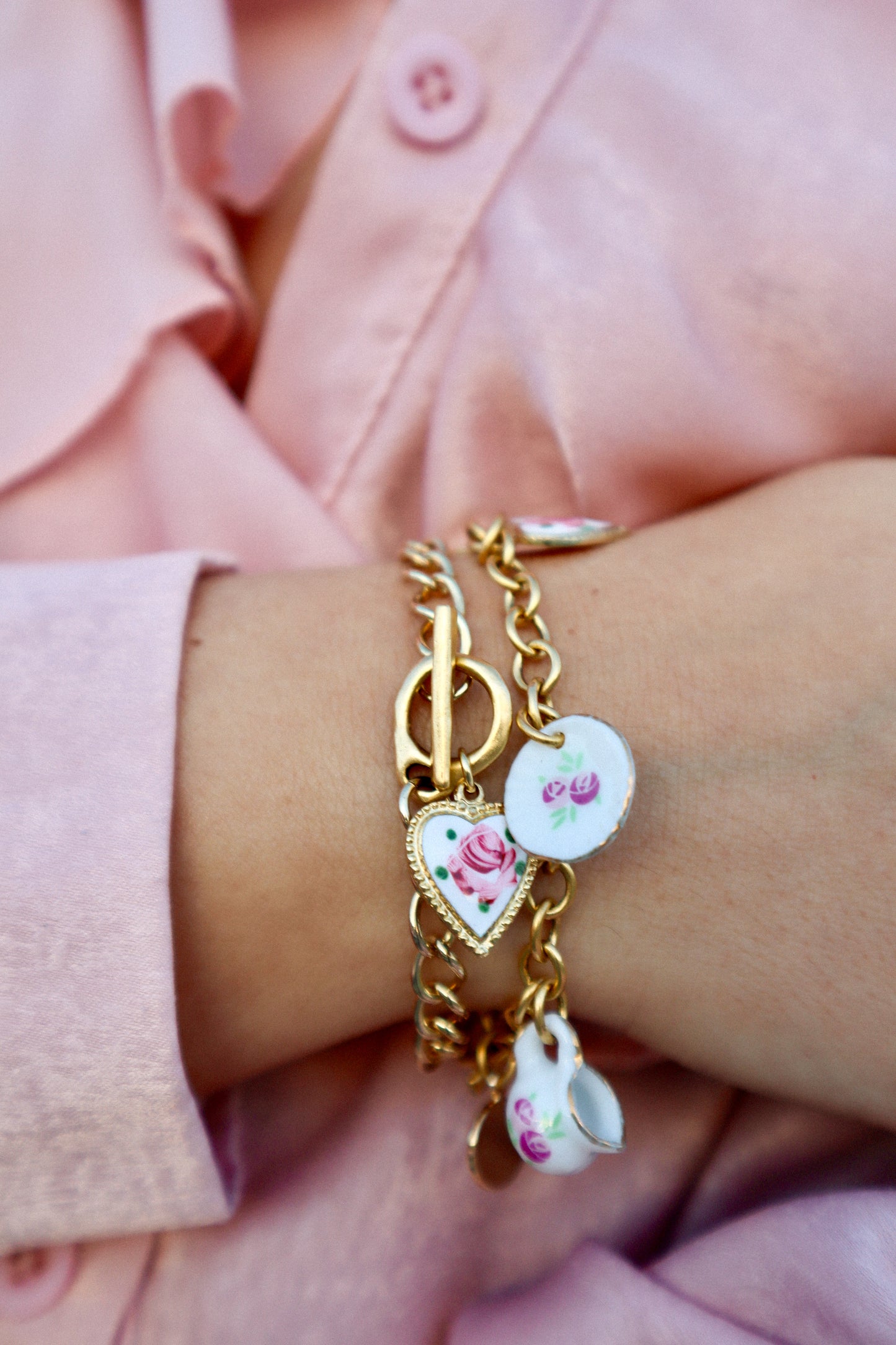 Vintage Tea Party Charm Bracelet