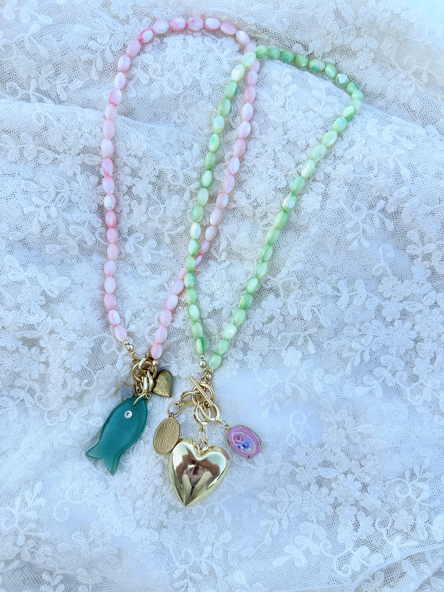 Custom Beaded Charm Necklace