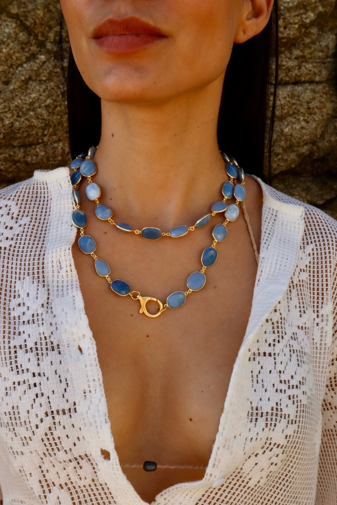 Azure Fish Charm Necklace