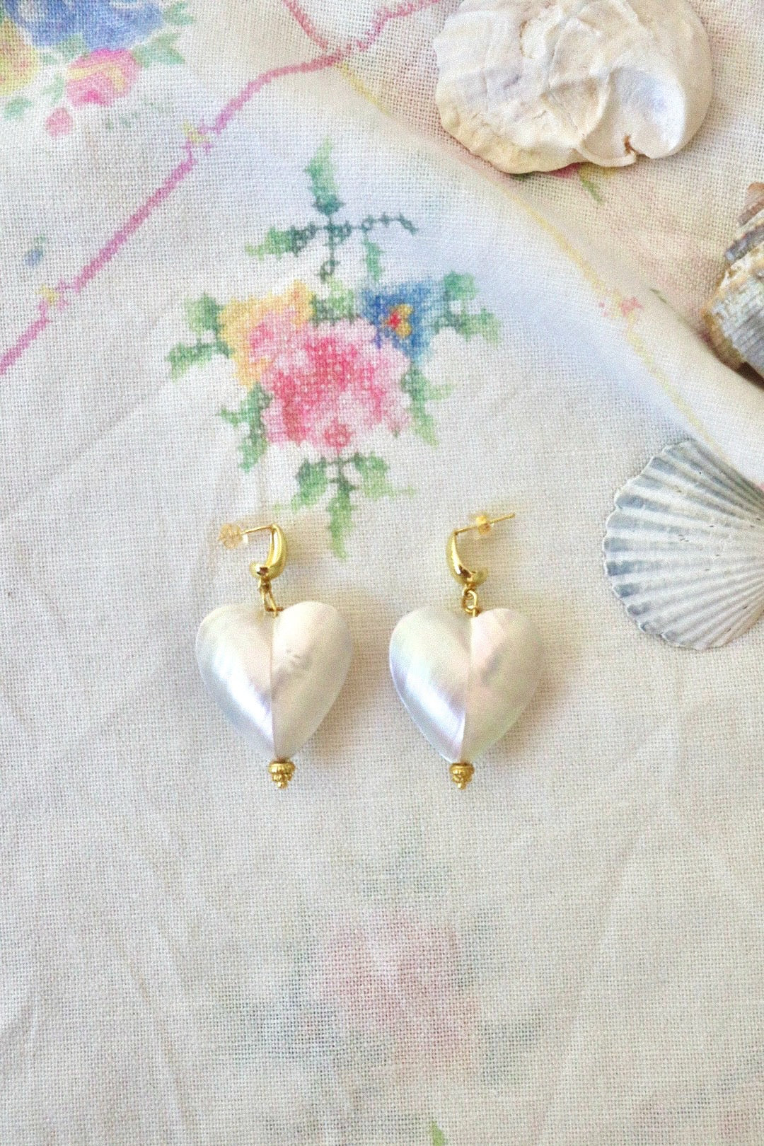 Pearl Cove Heart Earrings