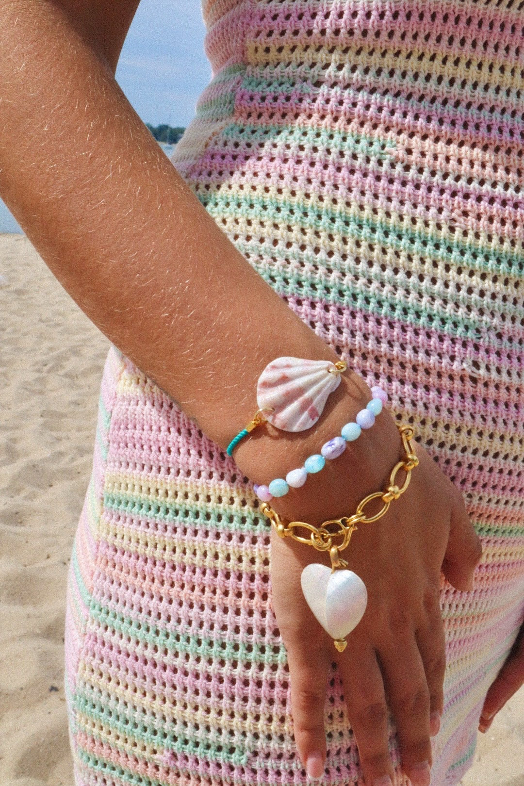 Pearl Cove Heart Charm Bracelet