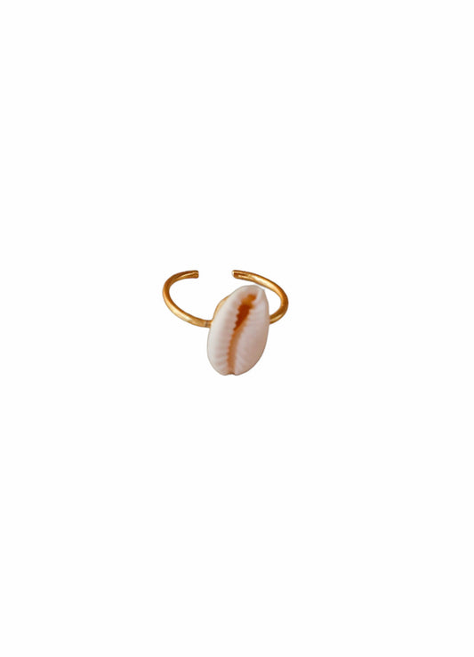 By the Seashore Cowrie Adjustable Ring